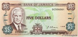 5 Dollars JAMAICA 1992 P.70d