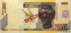 20000 Francs Spécimen REPUBBLICA DEMOCRATICA DEL CONGO 2013 P.104bs FDC