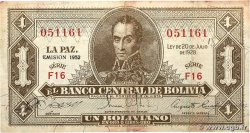 1 Boliviano BOLIVIA 1928 P.128c VF