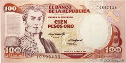 100 Pesos Oro COLOMBIA 1984 P.426a EBC