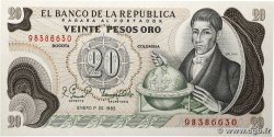 20 Pesos Oro COLOMBIE 1982 P.409d pr.NEUF