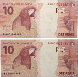 10 Reais Consécutifs BRAZIL 2010 P.254a UNC