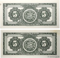 5 Soles de Oro Lot PERU 1968 P.083a q.FDC