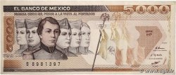 5000 Pesos MEXICO 1987 P.088b MBC+
