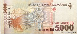 5000 Lei ROMANIA 1998 P.107b FDC
