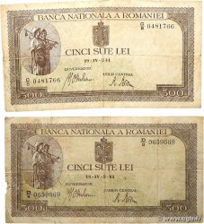 500 Lei Lot RUMANIA 1941 P.051a RC