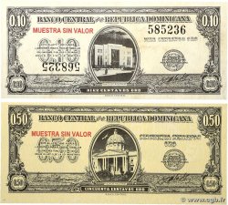 10 et 50 Centavos Oro Spécimen RÉPUBLIQUE DOMINICAINE 1961 P.086 et P.090 SPL