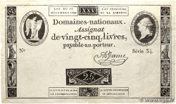 25 Livres FRANCE 1791 Ass.22a