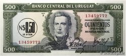 0,5 Nuevo Pesos sur 500 Pesos URUGUAY 1975 P.054 UNC