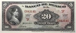 20 Pesos MEXICO 1961 P.054j VF+