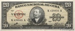 20 Pesos CUBA 1960 P.080c VF+
