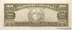 20 Pesos CUBA 1960 P.080c VF+