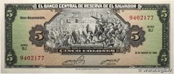 5 Colones EL SALVADOR 1983 P.134a UNC-