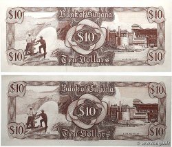 10 Dollars Lot GUIANA 1992 P.23f UNC