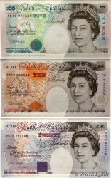 5, 10 et 20 Pounds Set de présentation ANGLETERRE  1998 P.(382-383-384)