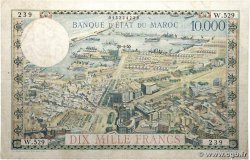 100 Dirhams sur 10000 Francs MAROC 1955 P.52