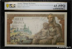 1000 Francs DÉESSE DÉMÉTER FRANCE 1942 F.40.03