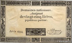 25 Livres FRANCE 1793 Ass.43b