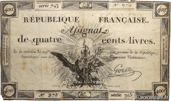 400 Livres FRANCE 1792 Ass.38a