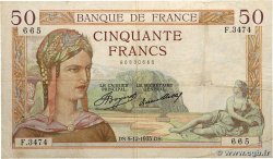 50 Francs CÉRÈS FRANCE 1935 F.17.20