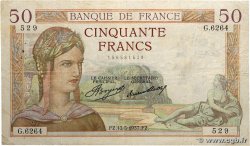 50 Francs CÉRÈS FRANCE 1937 F.17.38