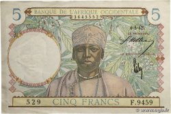 5 Francs AFRIQUE OCCIDENTALE FRANÇAISE (1895-1958) 1942 P.25 TTB+