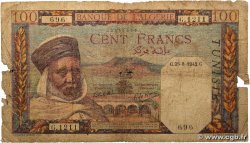100 Francs TúNEZ 1942 P.13b MC