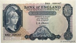5 Pounds ANGLETERRE  1957 P.371a