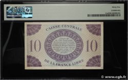 10 Francs Marianne CCFL AFRIQUE ÉQUATORIALE FRANÇAISE  1944 A.119b VF+