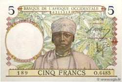 5 Francs AFRIQUE OCCIDENTALE FRANÇAISE (1895-1958)  1939 P.21