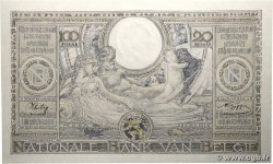 100 Francs - 20 Belgas BELGIUM  1943 P.107 UNC-