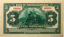 5 Dollars Spécimen CHINE  1913 P.0111s pr.NEUF
