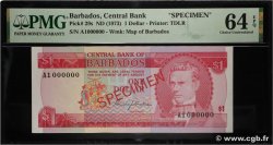 1 Dollar Spécimen BARBADE  1973 P.29s