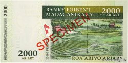 10000 Francs - 2000 Ariary Spécimen MADAGASCAR 2007 P.093 UNC