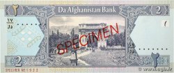 2 Afghanis Spécimen AFGHANISTAN  2002 P.065s NEUF