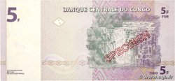 5 Francs Spécimen RÉPUBLIQUE DÉMOCRATIQUE DU CONGO  1997 P.086s pr.NEUF