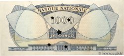 1000 Francs Annulé RÉPUBLIQUE DÉMOCRATIQUE DU CONGO  1964 P.008a SPL