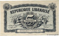 5 Piastres LIBAN  1942 P.034 NEUF