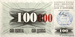 100000 Dinara BOSNIA HERZEGOVINA 1993 P.056d UNC