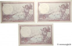 5 Francs FEMME CASQUÉE Consécutifs FRANCE  1933 F.03.17 SPL