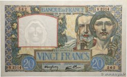 20 Francs TRAVAIL ET SCIENCE FRANCE  1940 F.12.11