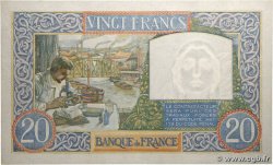 20 Francs TRAVAIL ET SCIENCE FRANCE  1940 F.12.11 SPL+