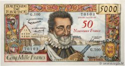 50 NF sur 5000 Francs HENRI IV FRANCIA  1959 F.54.02