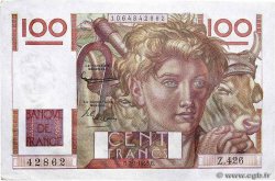 100 Francs JEUNE PAYSAN FRANCE 1952 F.28.31