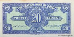 20 Cents CHINA 1940 P.0227a AU