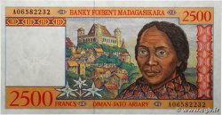 2500 Francs - 500 Ariary MADAGASCAR 1998 P.081