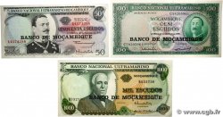50 à 1000 Escudos Lot MOZAMBIQUE 1976 P.116, P.117 et P.119
