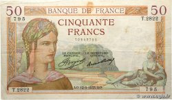 50 Francs CÉRÈS FRANCE 1935 F.17.16