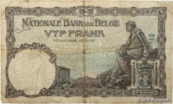 5 Francs BELGIQUE  1931 P.097b pr.TB