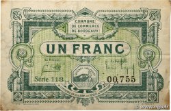 1 Franc FRANCE regionalism and various Bordeaux 1920 JP.030.26 VF